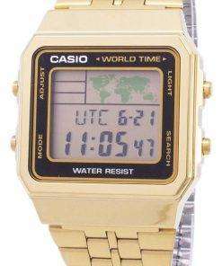 Casio Digital Stainless Steel World Time A500WGA-1DF A500WGA-1 Mens Watch