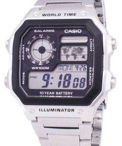 Casio Digital World Time WR100M AE-1200WHD-1AVDF AE-1200WHD-1AV Mens Watch