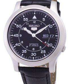 Seiko 5 Military SNK809K2-SS1 Automatic Black Leather Strap Men's Watch