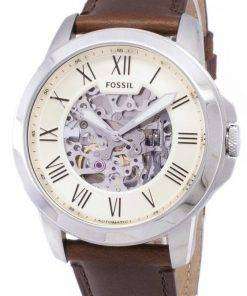Fossil Grant Automatic Beige Skeleton Dial ME3099 Mens Watch