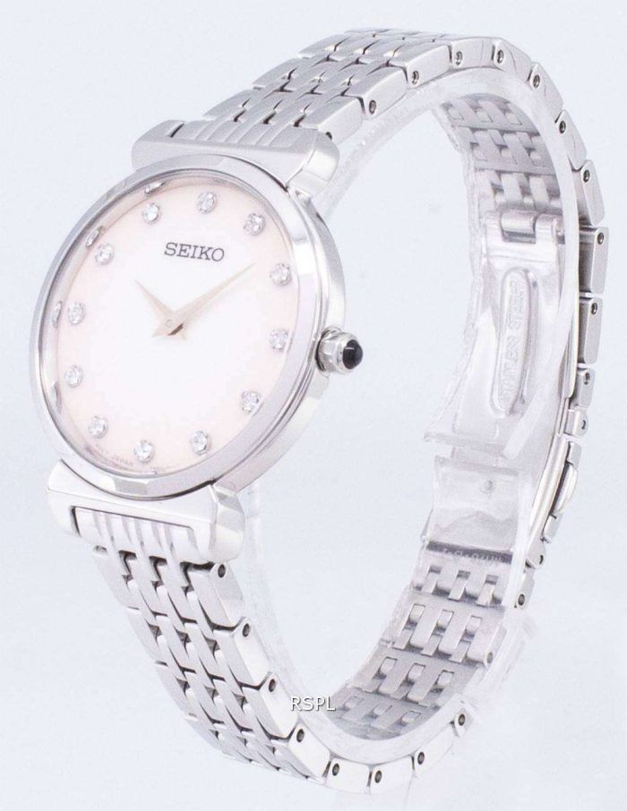 Seiko Quartz SFQ803 SFQ803P1 SFQ803P Diamond Accents Women's Watch