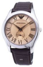 Emporio Armani Classic Amber Dial Brown Leather AR1704 Mens Watch