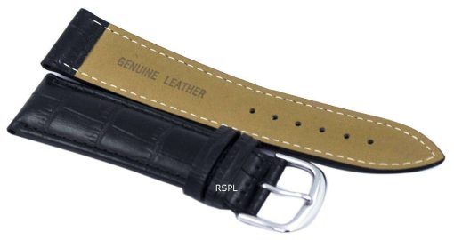 Black Ratio Brand Leather Strap 22mm For SKX007, SKX009, SKX011, SNZG07, SNZG015