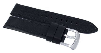 Black Ratio Brand Leather Strap 22mm For SKX007, SKX009, SKX011, SNZG07, SNZG015