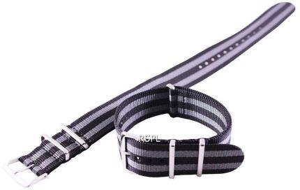 Grey And Black Nato Strap 22mm For SKX007, SKX009, SKX011, SRP497, SRP641