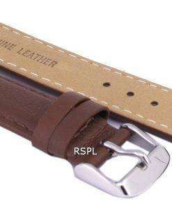 Brown Ratio Brand Leather Strap 18mm