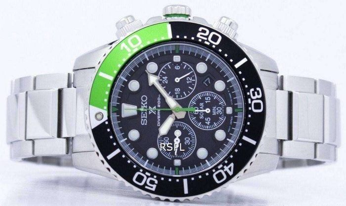Seiko Prospex Diver's Solar Chronograph 200M SSC615 SSC615P1 SSC615P Men's Watch