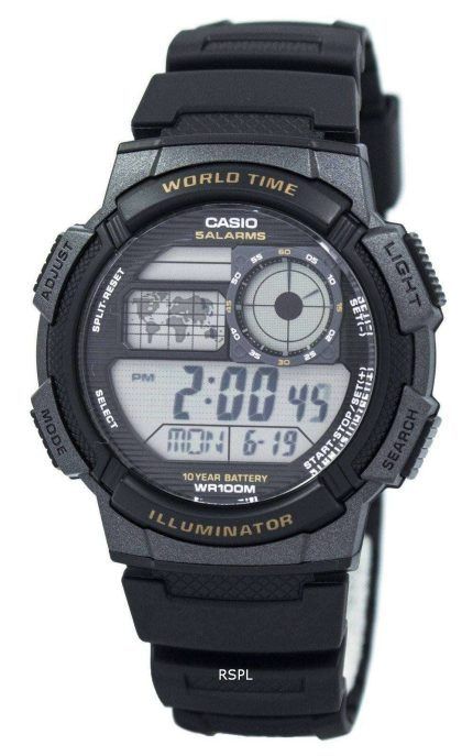 Casio Youth Digital World Time AE-1000W-1AV Men's Watch