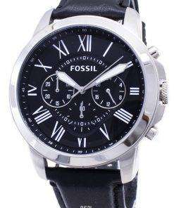 Fossil Grant Chronograph Black Leather Strap FS4812 Mens Watch