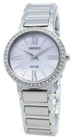 Seiko Solar SUP431 SUP431P1 SUP431P Diamond Accents Women's Watch