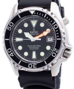 Ratio Free Diver Helium Safe 1000M Stainless Steel Automatic 1066KE20-33VA-BLK Men's Watch