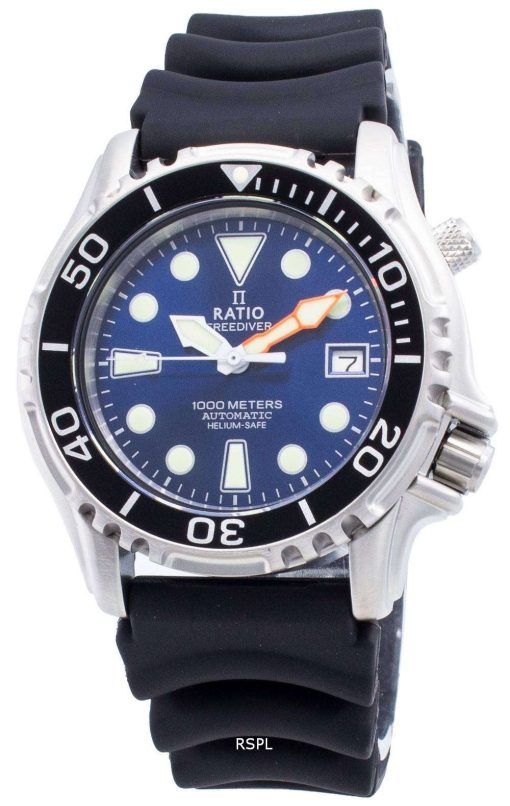 Ratio Free Diver Helium Safe 1000M Stainless Steel Automatic 1066KE20-33VA-BLU Men's Watch