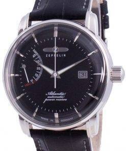 Zeppelin Atlantik Black Dial Leather Strap Automatic 8462-2 84622 Men's Watch