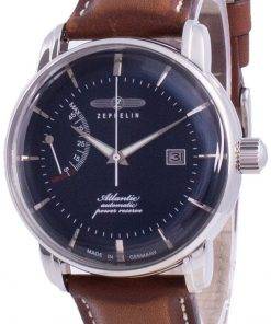 Zeppelin Atlantik Blue Dial Leather Strap Automatic 8462-3 84623 Men's Watch