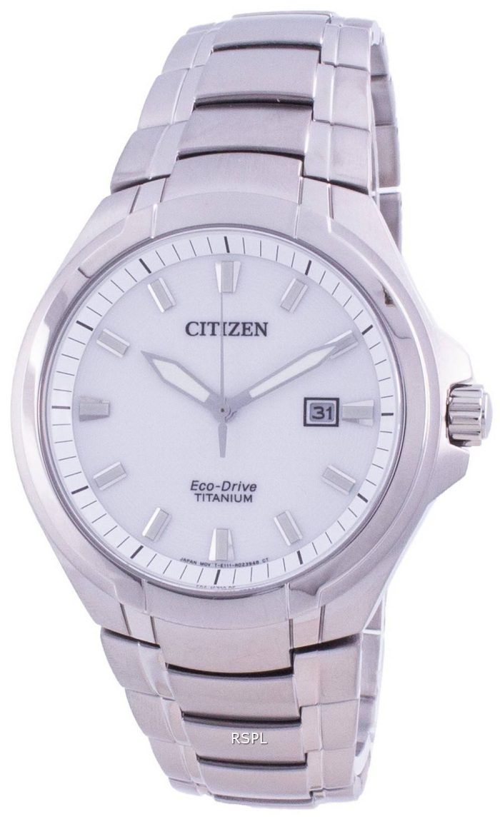 Citizen Super Titanium Silver Dial Eco-Drive BM7430-89A 100M Men's Watch