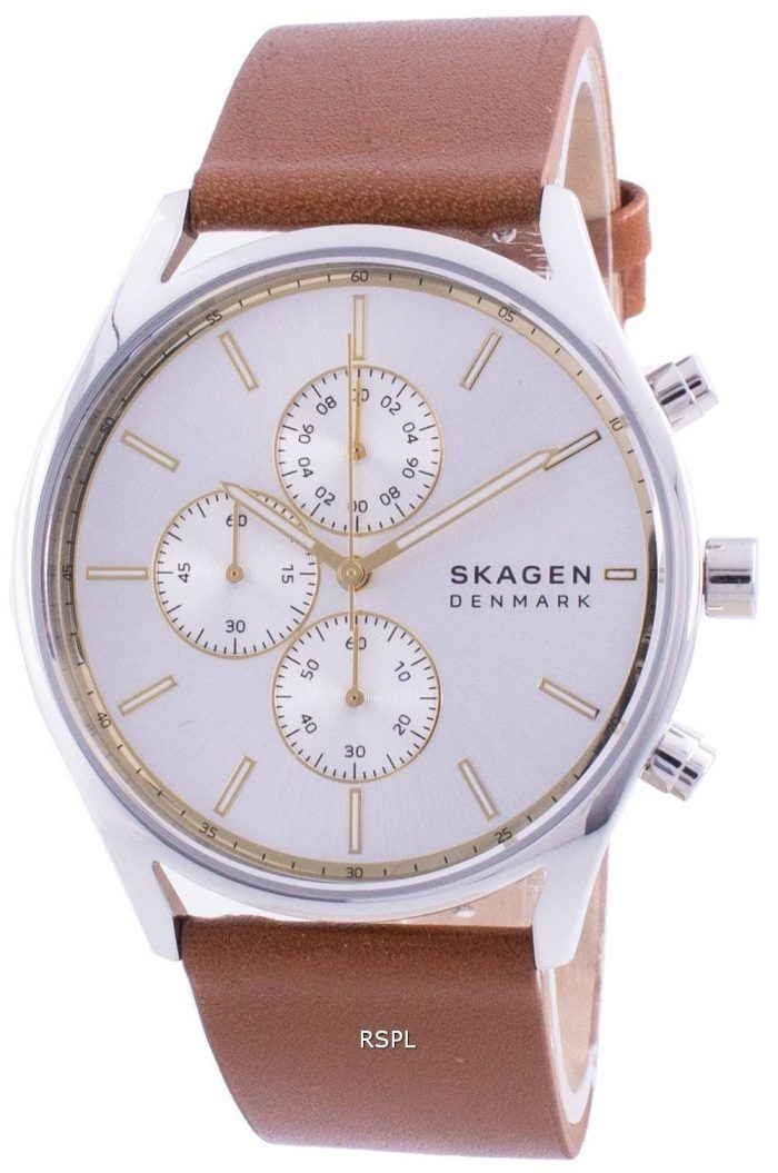 Skagen Holst Chronograph Silver Dial Quartz SKW6607 Men's Watch