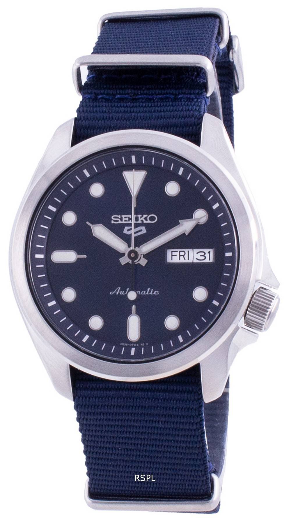 Seiko 5 Sports Blue Dial Nylon Strap Automatic SRPE63 SRPE63K1 SRPE63K 100M  Men's Watch - CityWatches IN