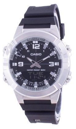 Casio Analog Digital World Time Resin Strap AMW-870-1A AMW870-1 Mens Watch