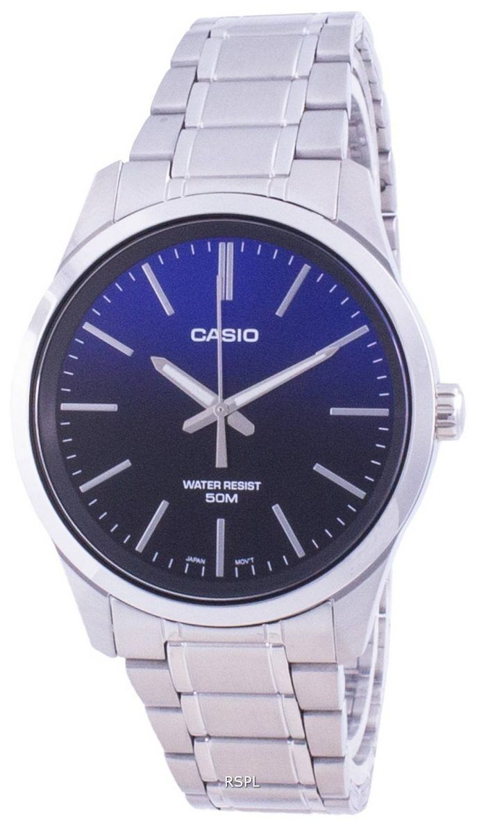 Casio Analog Blue Dial Stainless Steel Quartz MTP-E180D-2A MTPE180D-2 Mens Watch
