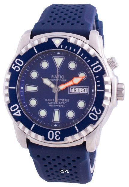 Ratio FreeDiver Helium-Safe 1000M Sapphire Automatic 1068HA90-34VA-BLU Men's Watch
