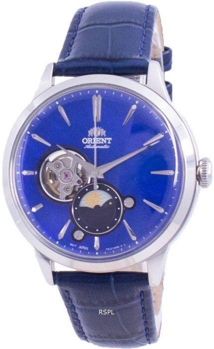 Orient Sun  Moon Phase Open Heart Dial Automatic RA-AS0103A10B Mens Watch