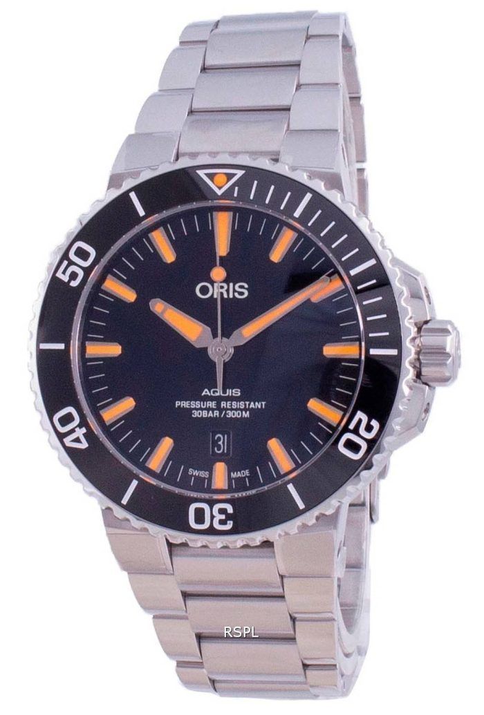 Oris Aquis Date Automatic Diver's 01-733-7730-4159-07-8-24-05PEB 300M Men's Watch