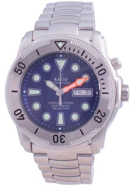 Ratio Free Diver Helium-Safe Automatic 1068MD96-34VA-BLU 1000M Men's Watch