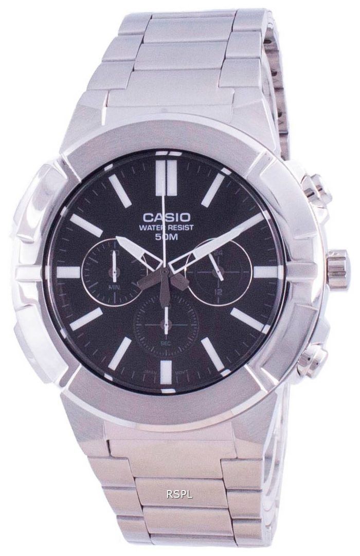 Casio Multi Hands Analog Quartz Chronograph MTP-E500D-1A MTP-E500D-1 Men's Watch