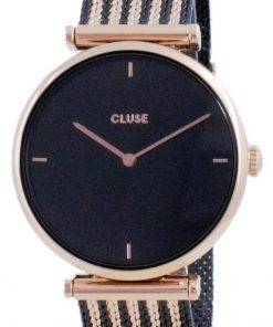 Cluse Triomphe Black Dial Two Tone Stainless Steel Quartz CW0101208005 Womens Watch