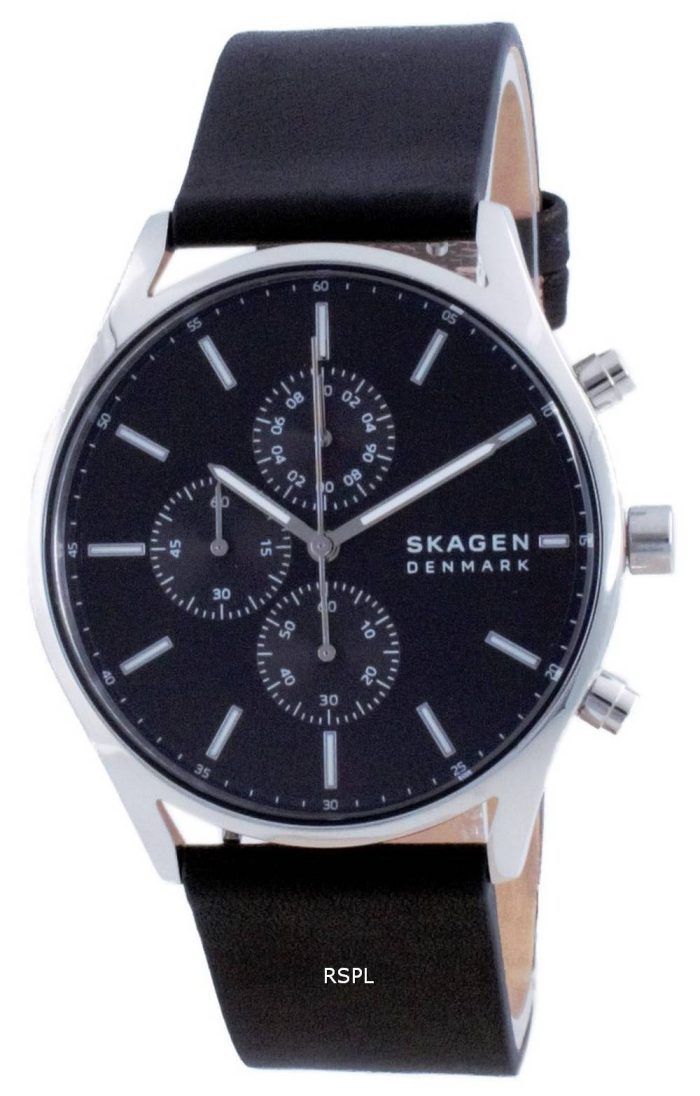 Skagen Holst Chronograph Leather Quartz SKW6677 Mens Watch