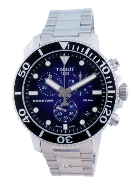 Tissot T-Sport Seastar 1000 Chronograph Quartz Divers T120.417.11.041.01 T1204171104101 300M Mens Watch