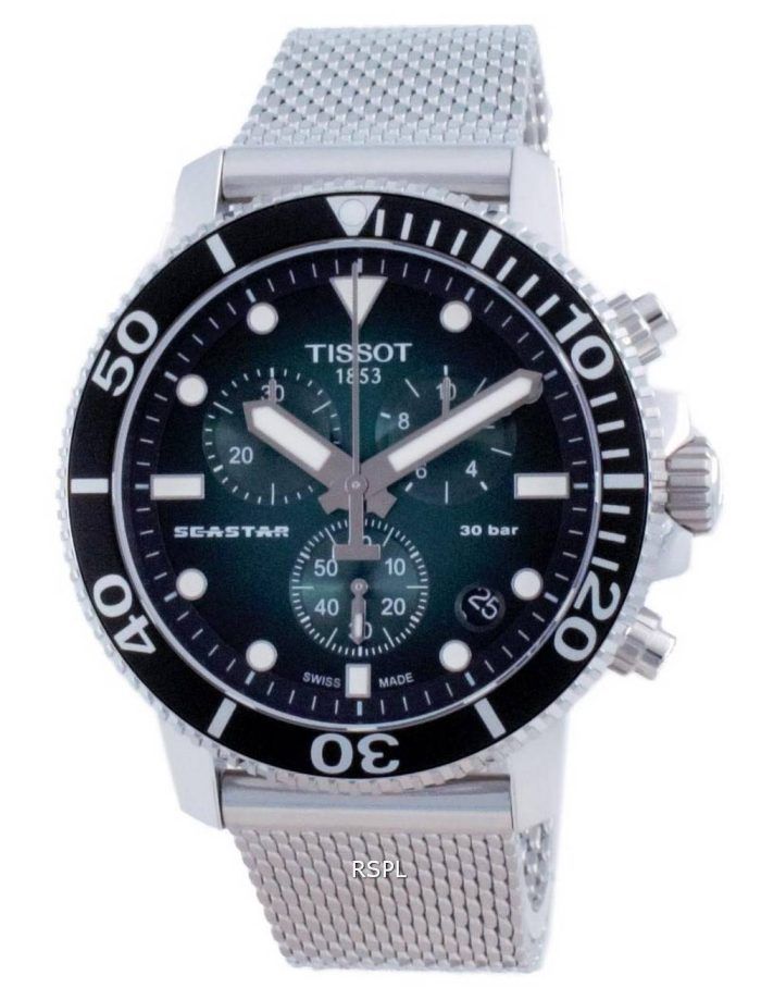 Tissot T-Sport Seastar 1000 Chronograph Divers Quartz T120.417.11.091.00 T1204171109100 300M Mens Watch