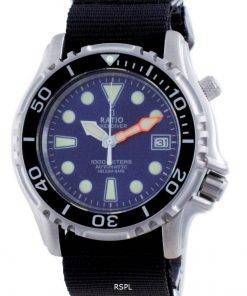 Ratio Free Diver Helium Safe Nylon Automatic Diver's 1066KE20-33VA-BLU-var-NATO4 1000M Men's Watch