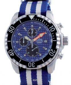 Ratio Free Diver Chronograph Nylon Quartz Diver's 48HA90-17-CHR-BLU-var-NATO2 200M Men's Watch