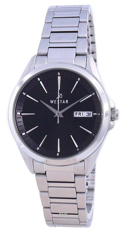 Westar Black Dial Stainless Steel Quartz 40212 STN 103 Women's Watch