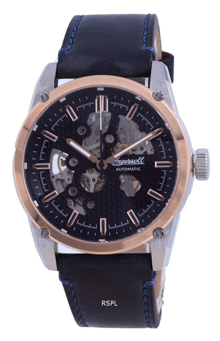 Ingersoll The Carroll Semi Skeleton Dial Leather Automatic I11602 Men's Watch