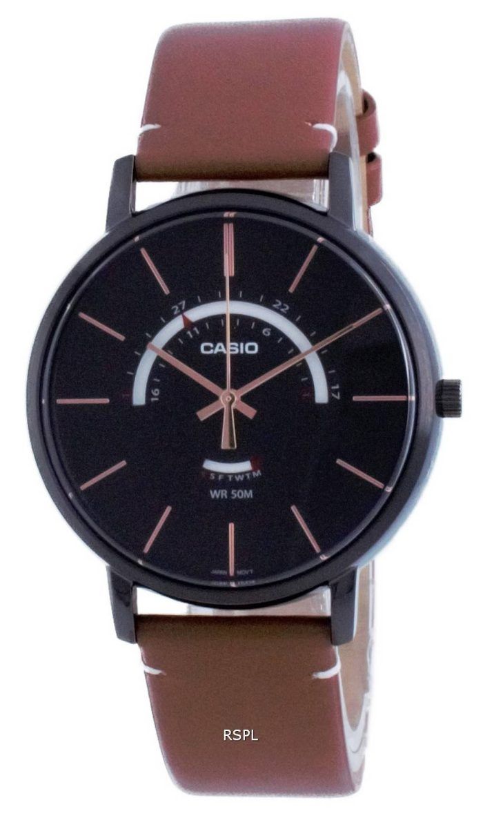 Casio Classic Analog Leather Quartz MTP-B105BL-1A MTPB105BL-1 Men's Watch