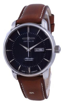 Zeppelin Atlantic Blue Dial Leather Automatic 8466-3 84663 Men's Watch