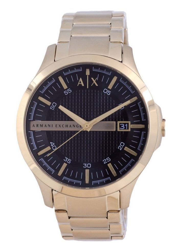 Armani Exchange Hampton Black Dial Quartz AX7124 Mens Watch With Strap Gift Set