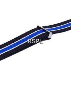 Ratio NATO36 Black And Blue Polyester 22mm Strap