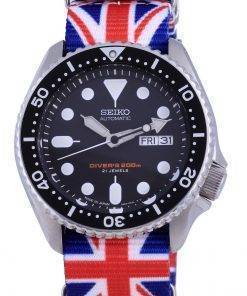 Seiko Automatic Divers Japan Made Polyester SKX007J1-var-NATO28 200M Mens Watch