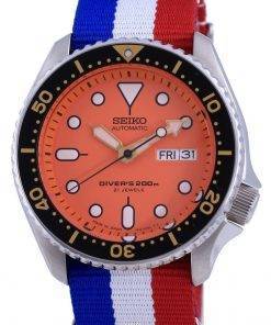 Seiko Automatic Divers Japan Made Polyester SKX011J1-var-NATO25 200M Mens Watch