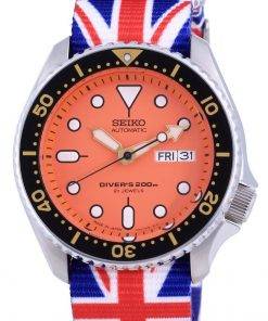 Seiko Automatic Divers Japan Made Polyester SKX011J1-var-NATO28 200M Mens Watch