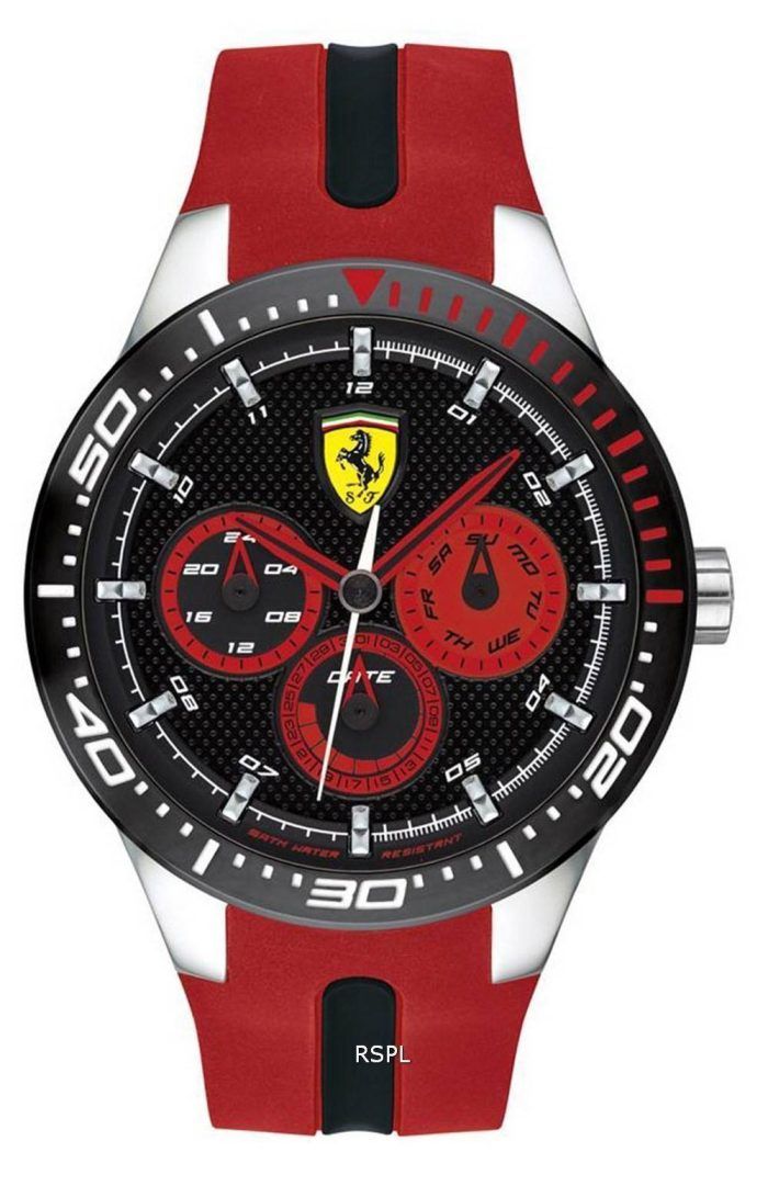 Ferrari Scuderia Redrev T Silicon Band Quartz 0830586 Mens Watch