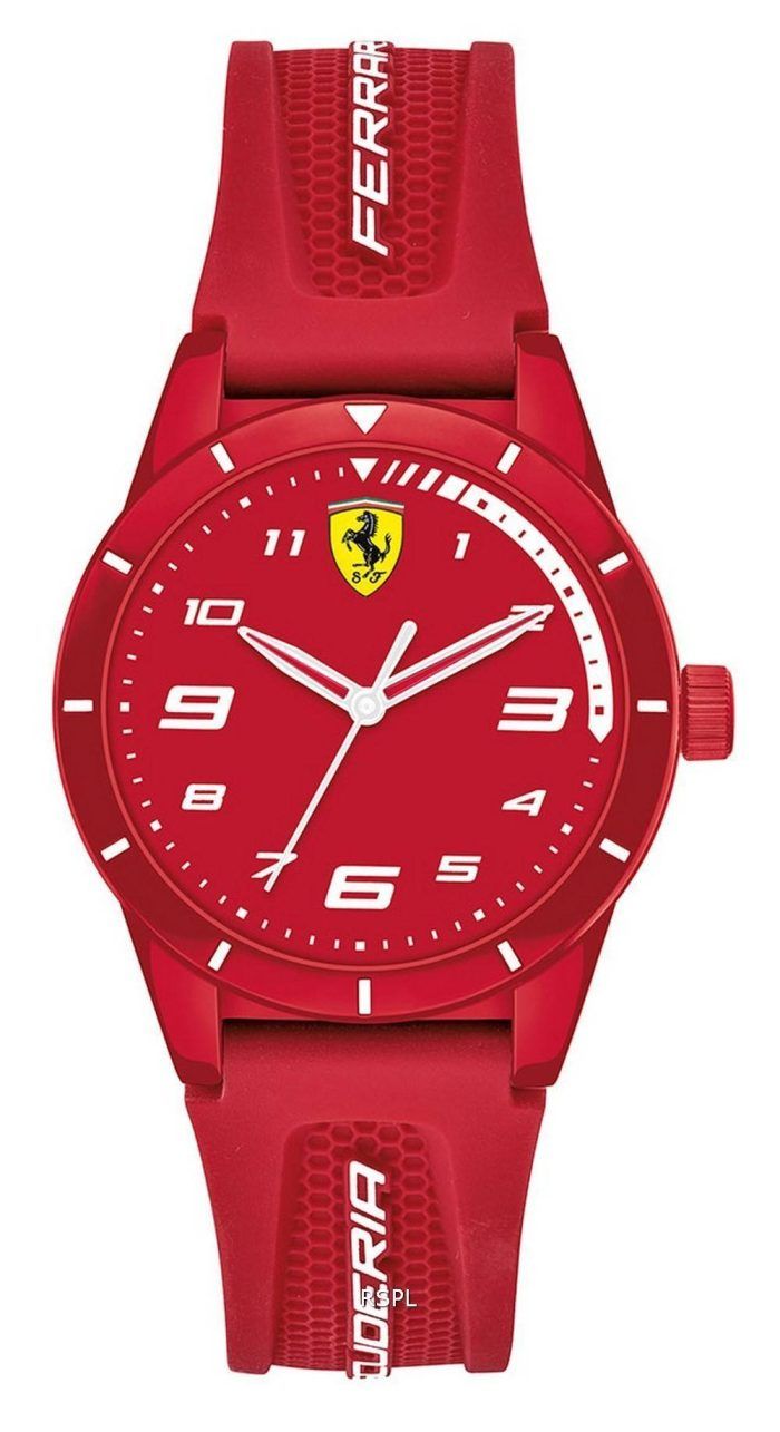 Ferrari Scuderia Redrev Red Dial Silicon Band Quartz 0860010 Kids Watch