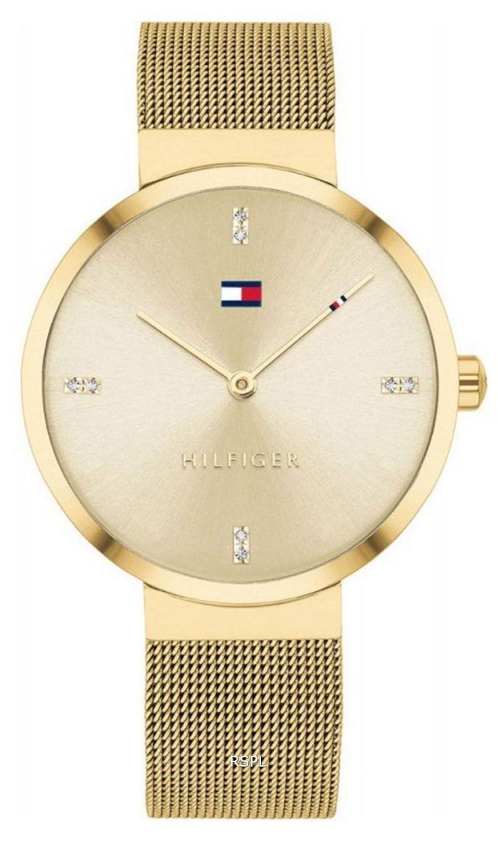 Tommy Hilfiger Liberty Crystal Accents Gold Tone Stainless Steel Quartz 1782217 Womens Watch