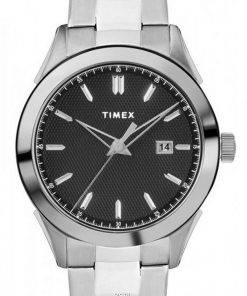 Timex Torrington Black Dial Stainless Steel Quartz TW2R90600 Mens Watch