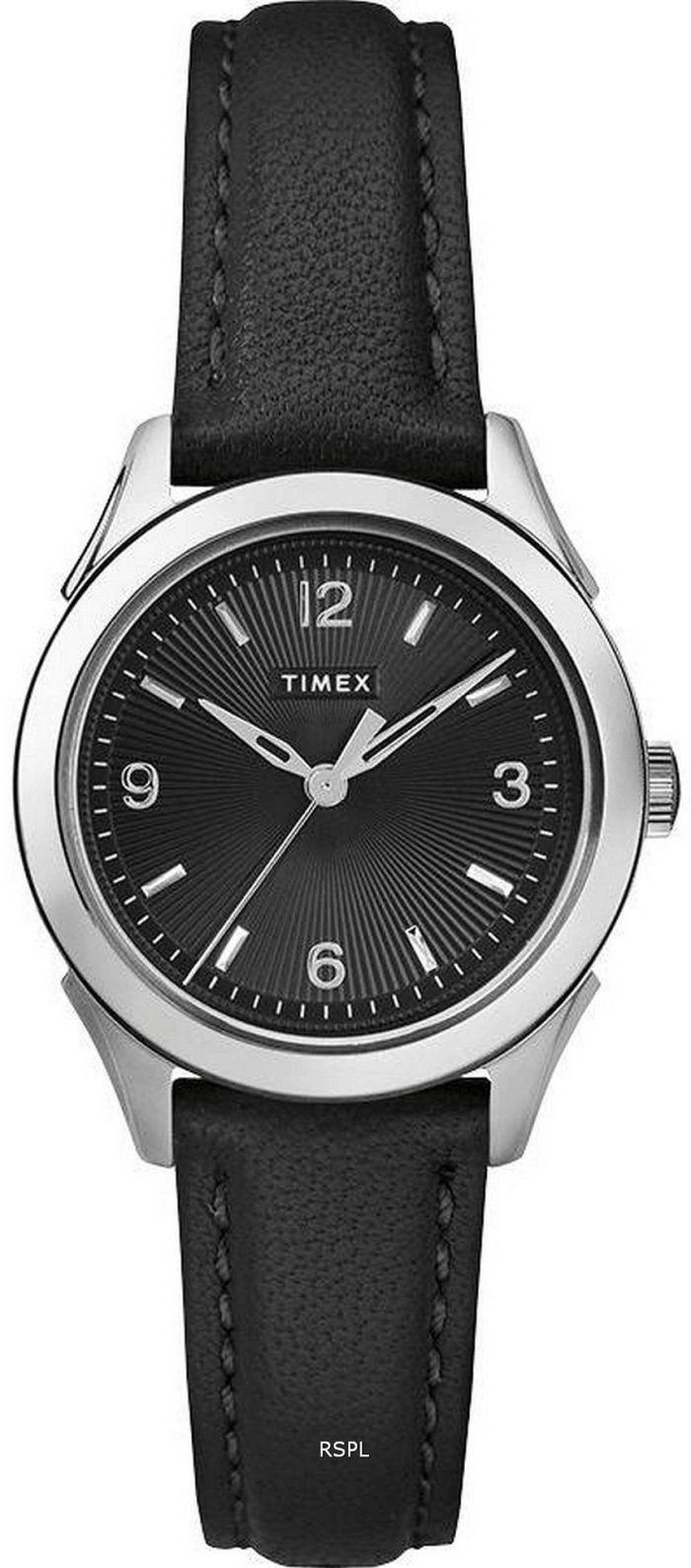 Timex Torrington Black Dial Leather Strap Quartz TW2R91300 Womens Watch