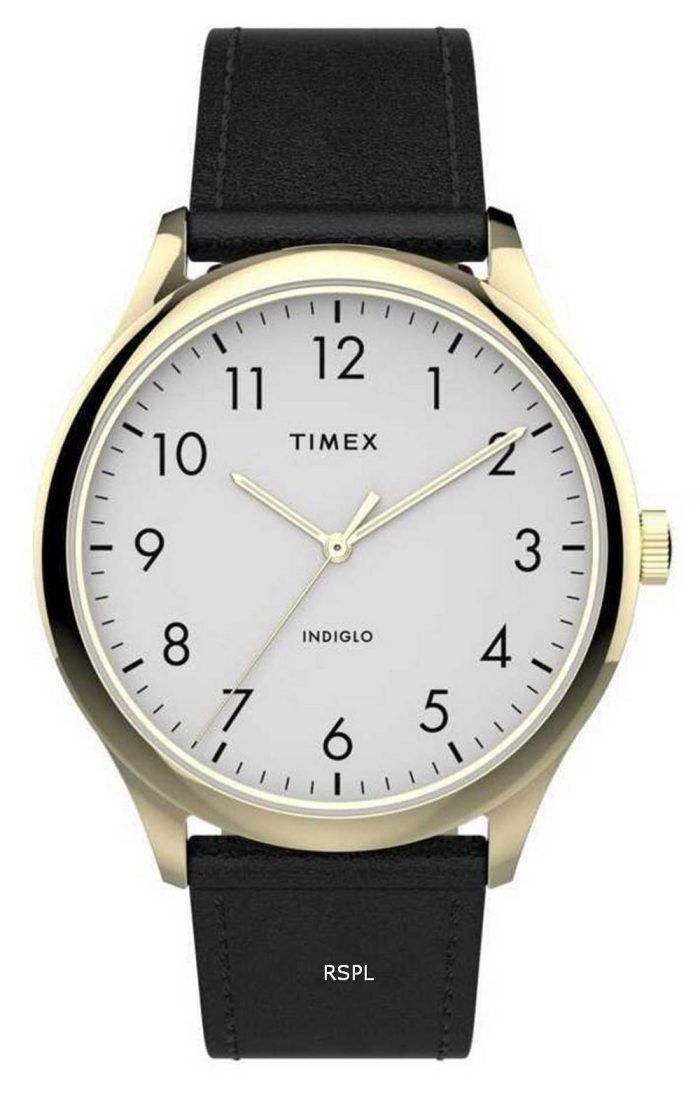 Timex Easy Reader White Dial Quartz Leather Strap TW2T71700 Mens Watch