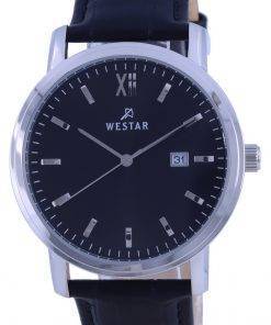Westar Black Dial Leather Strap Quartz 50244 STN 103 Mens Watch